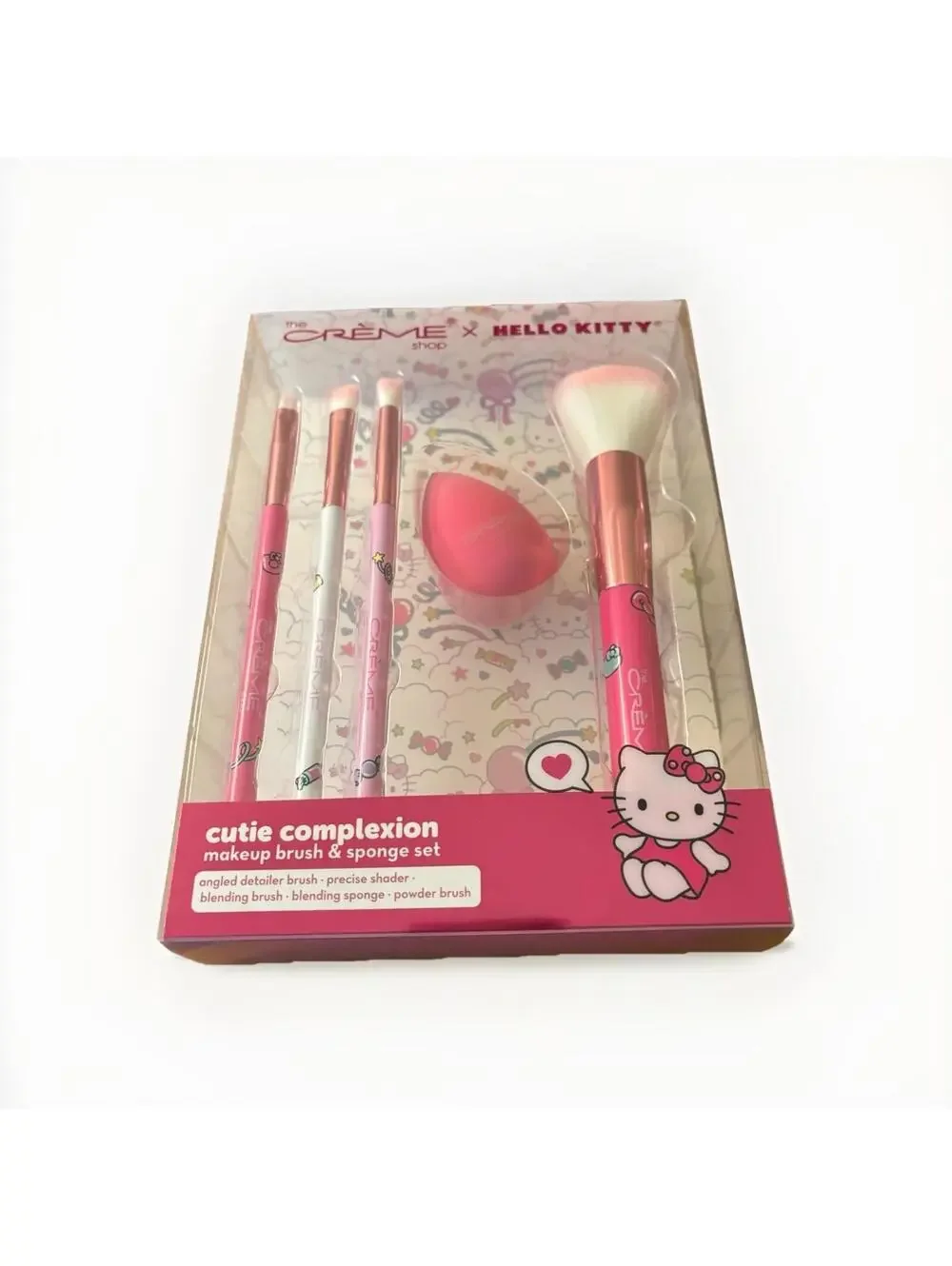 The Crème x Hello Kitty Limited Edition Cutie Complexion Makeup Brush Set NEW